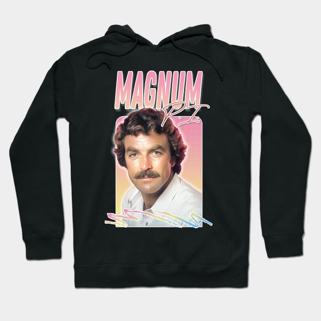 Magnum PI / Retro 80s Aesthetic Design Hoodie by DankFutura